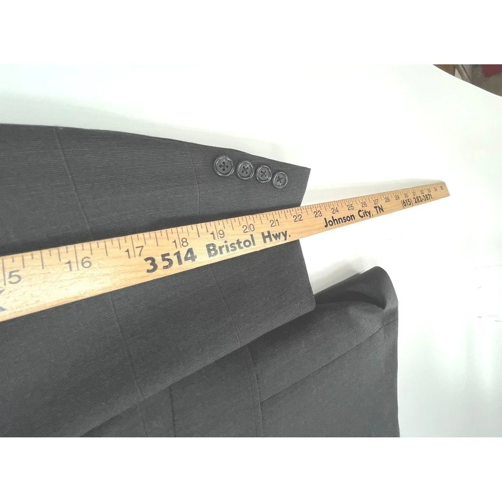 Hart Schaffner & Marx Mens Blazer 40R Sport Coat Windowpane Wool Softly Tailored